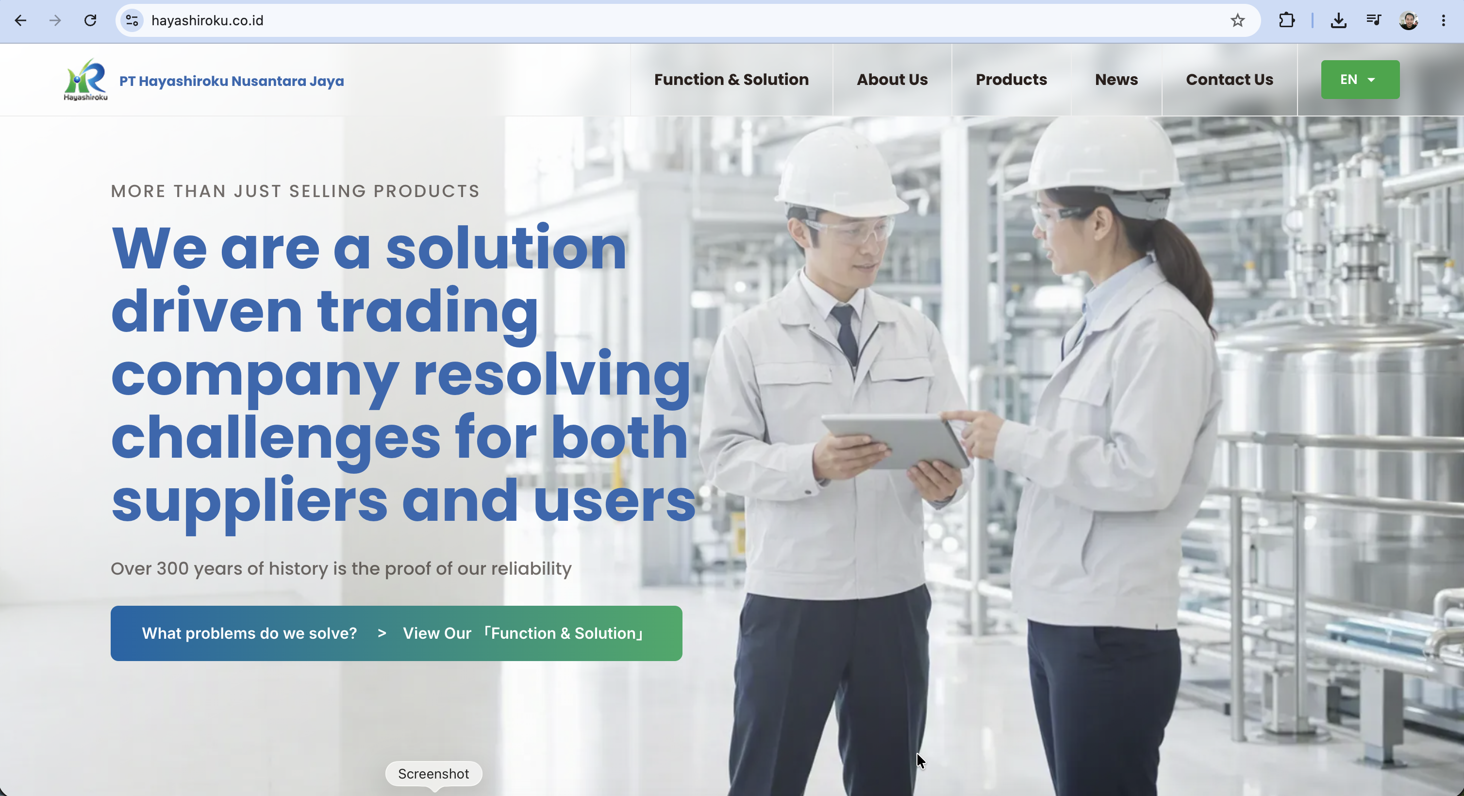 Tampilan Hayashiroku CMS